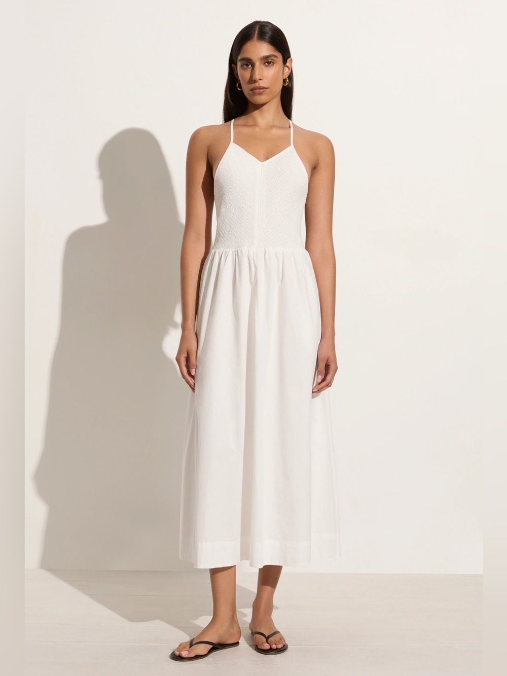 FAITHFULL THE BRAND Camera Midi Dress NWT Small Organic Cotton
